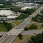 A view of a highway interchange along Route 17 in New York.